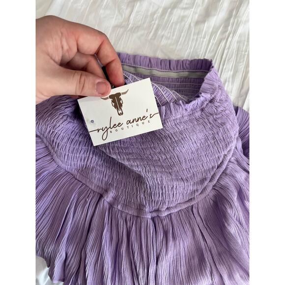 NWT Lilac Lavender Purple high waisted ruffle mini Skort - Picture 6 of 7